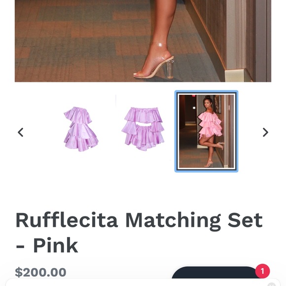 Pink Ruffleta 2 pc skirt set 💞 - Picture 2 of 10